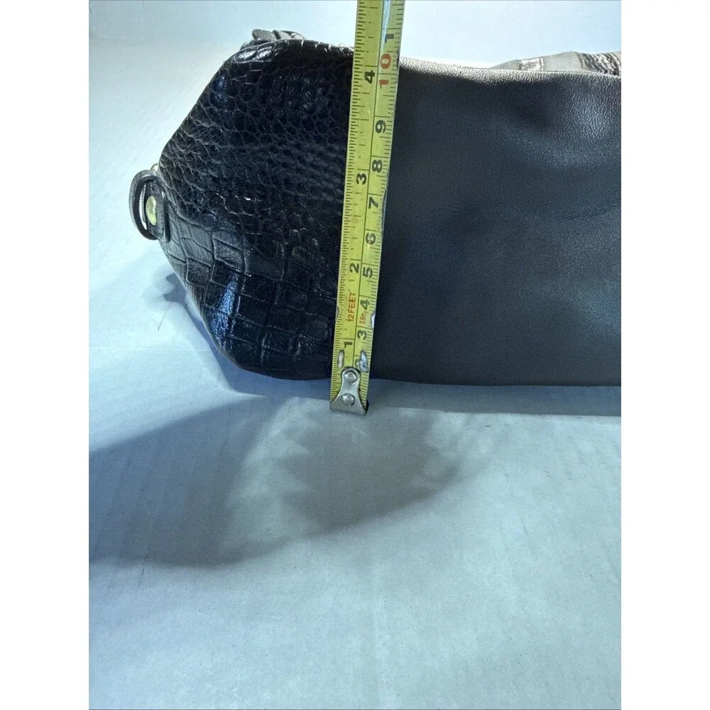 COACH LIMITED ED Brooke #14340 Inlaid C Suede Taupe Brown Hobo Bag Purse Exc C